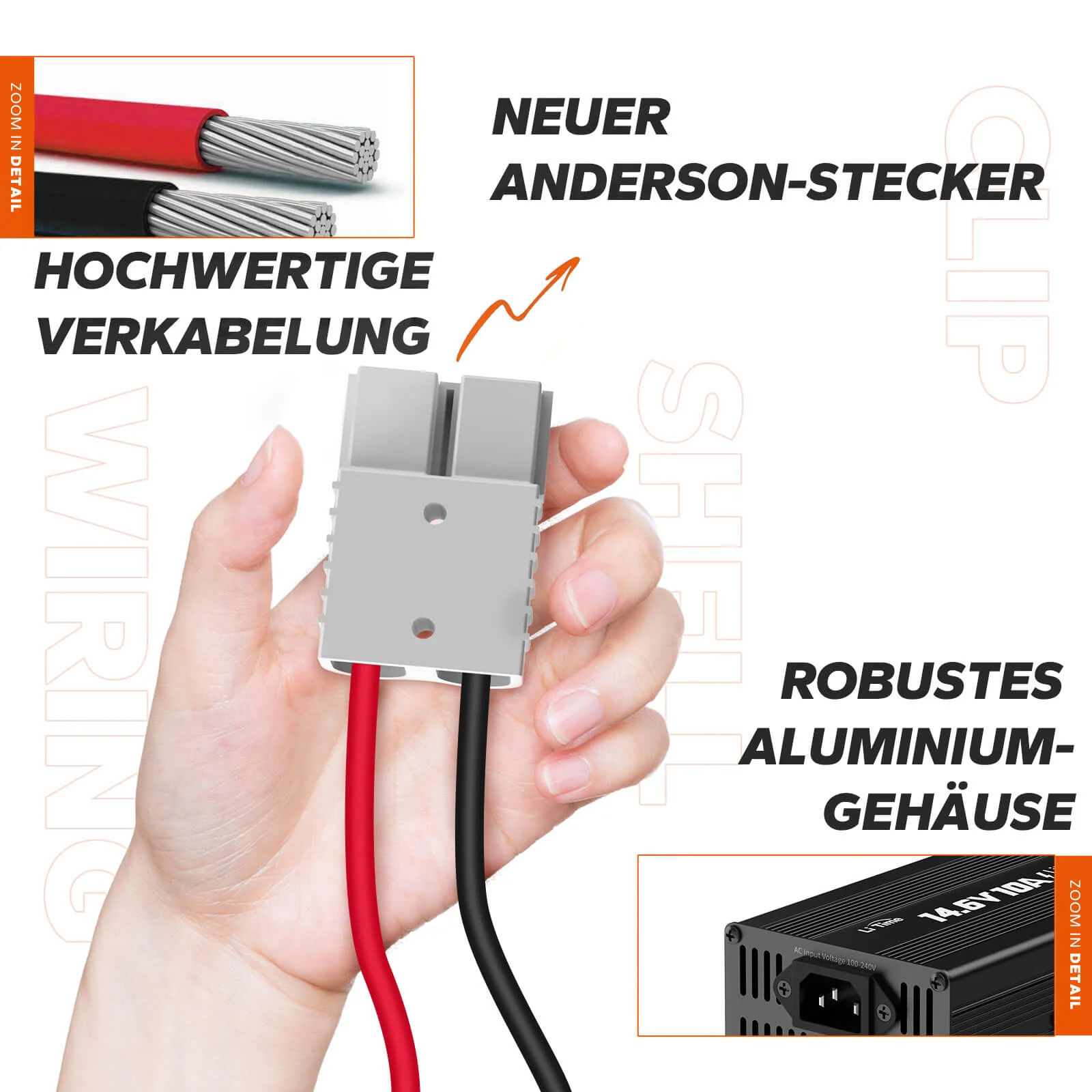 [Gebraucht-Like New] LiTime 14.6V 10A Lithium Batterieladegerät für 12V LiFePO4 Lithium Batterie - Image 7
