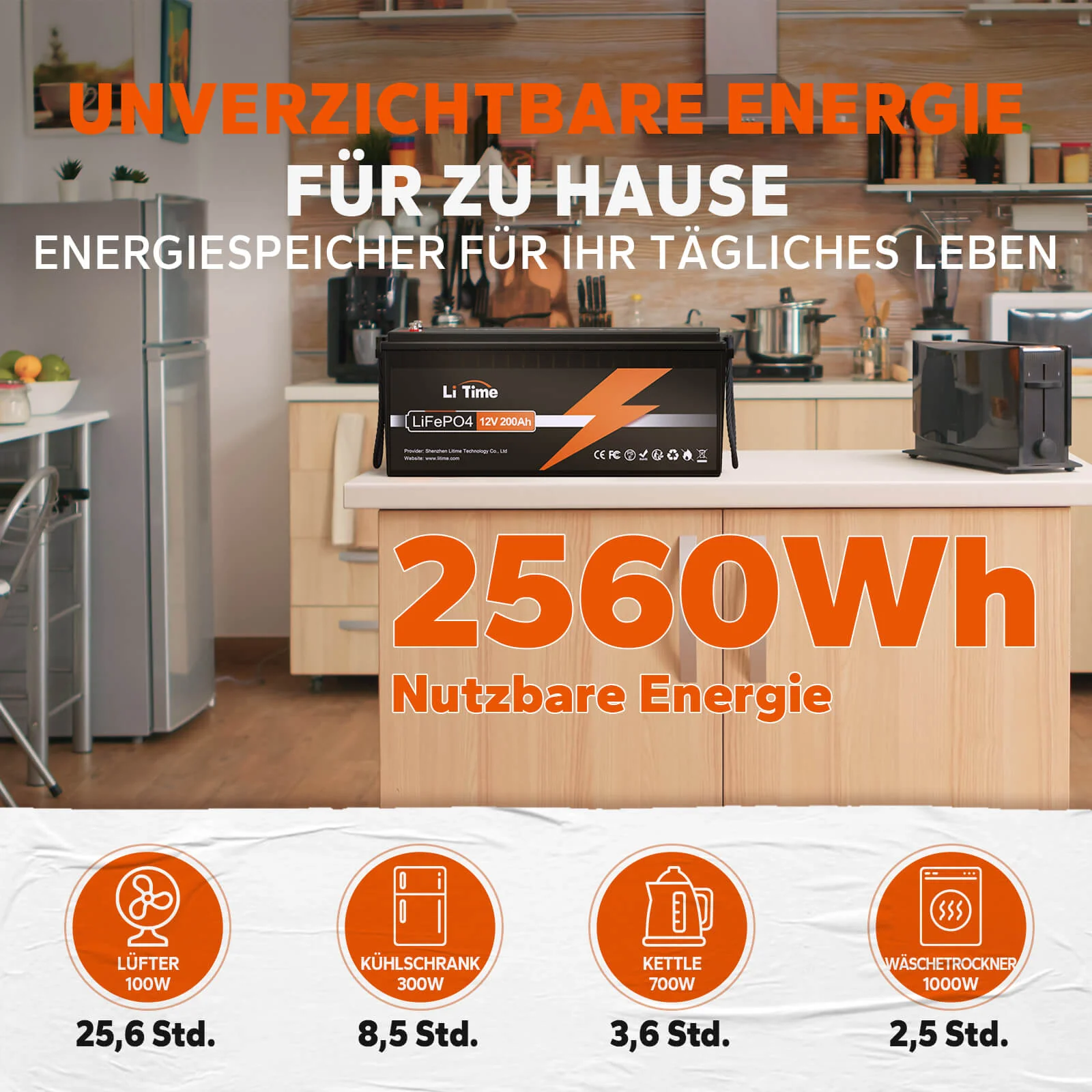 【0% MwSt.】4* LiTime 12V 200Ah Batterien & 1* kostenloses 14,6V 10A Ladegerät🆓 - Image 4