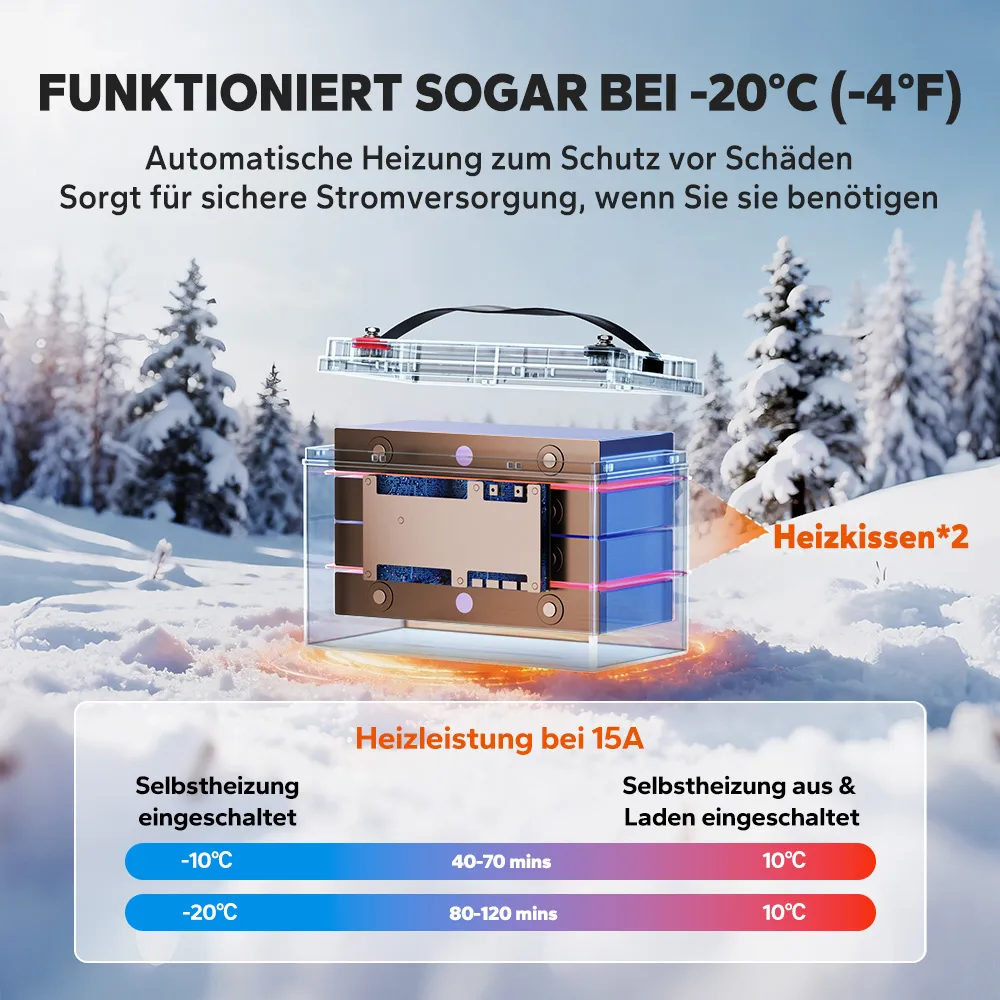 LiTime 12V 165Ah Dual-Purpose LiFePO4-Batterie mit 1200 CCA und Selbstheizung fĂŒr Wohnmobil und Marine - Image 6