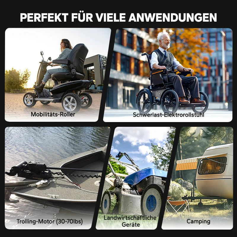 【Nicht mehr erhältlich】LiTime 12V 65Ah Group 22NF Deep Cycle Lithium-Batterie Rollstuhl Schwergewicht und Seniorenmobil, Elektromobil - Image 3
