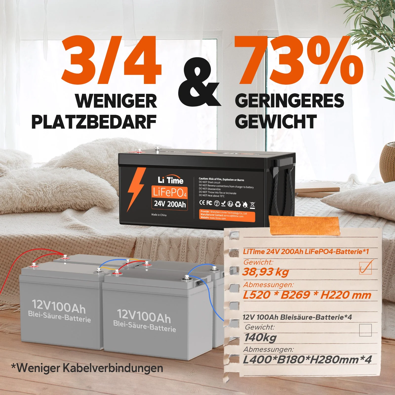2 pack LiTime 24V 200Ah Batterien - Image 5