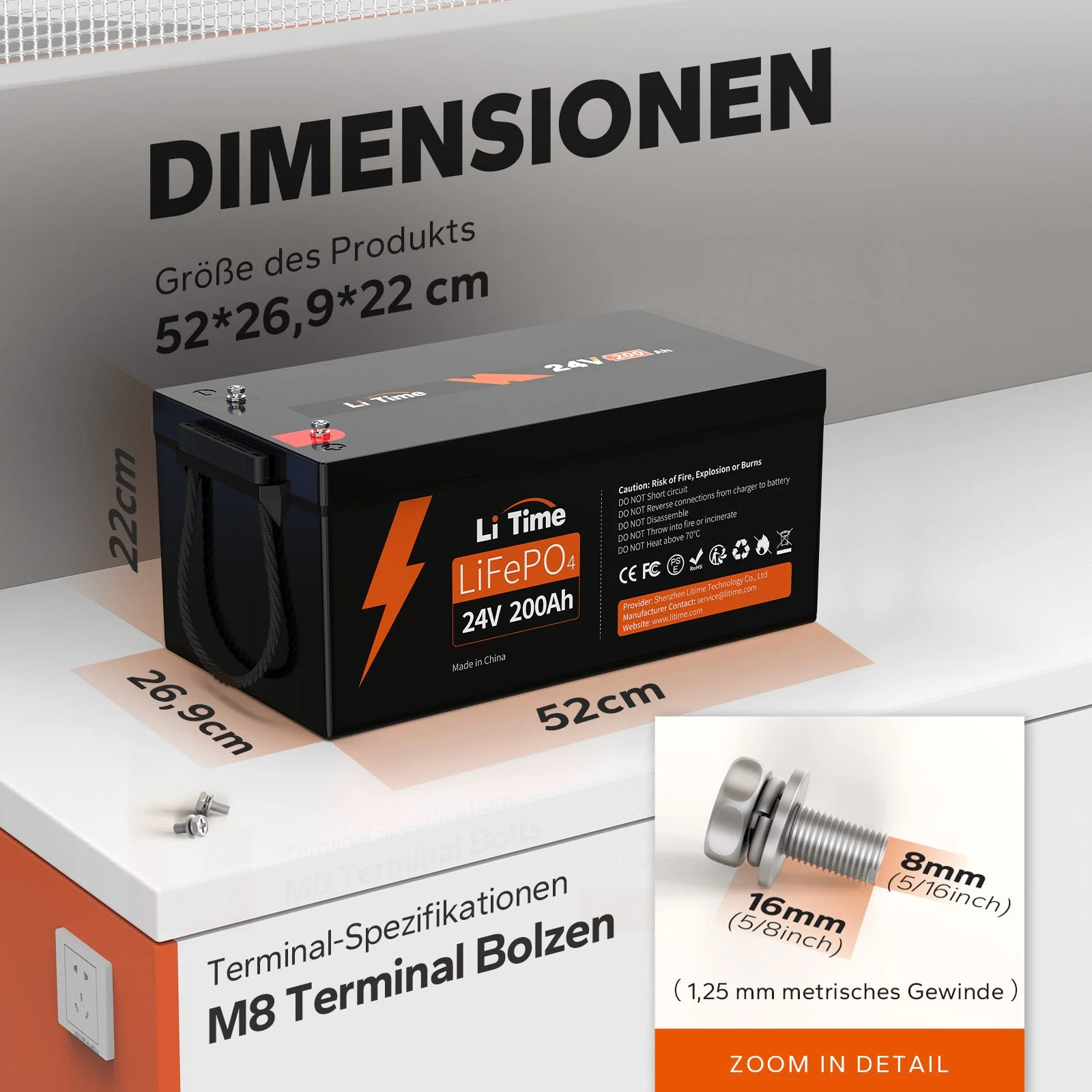 2 pack LiTime 24V 200Ah Batterien - Image 6