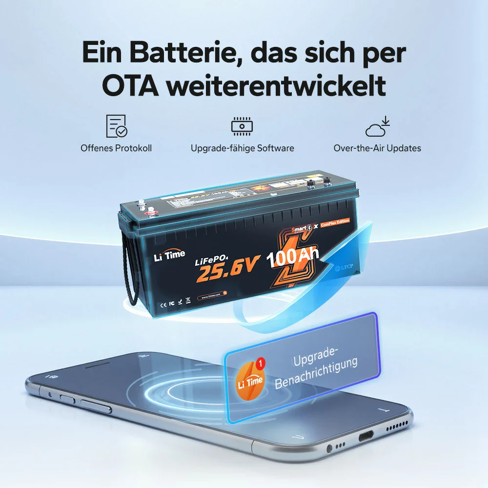 LiTime 24V 100Ah Smart ComFlex LiFePO4 – Bluetooth & Victron-kompatibel - Image 5