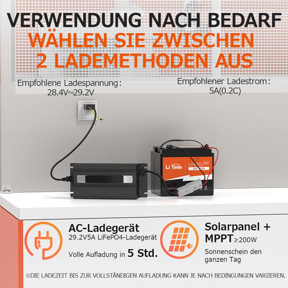 【Nicht mehr erhältlich】LiTime 24V 25Ah 2C Lithiumbatterie – Hochleistungs-Lösung für Landwirtschaft, Medizintechnik & Notfallgeräte - Image 6