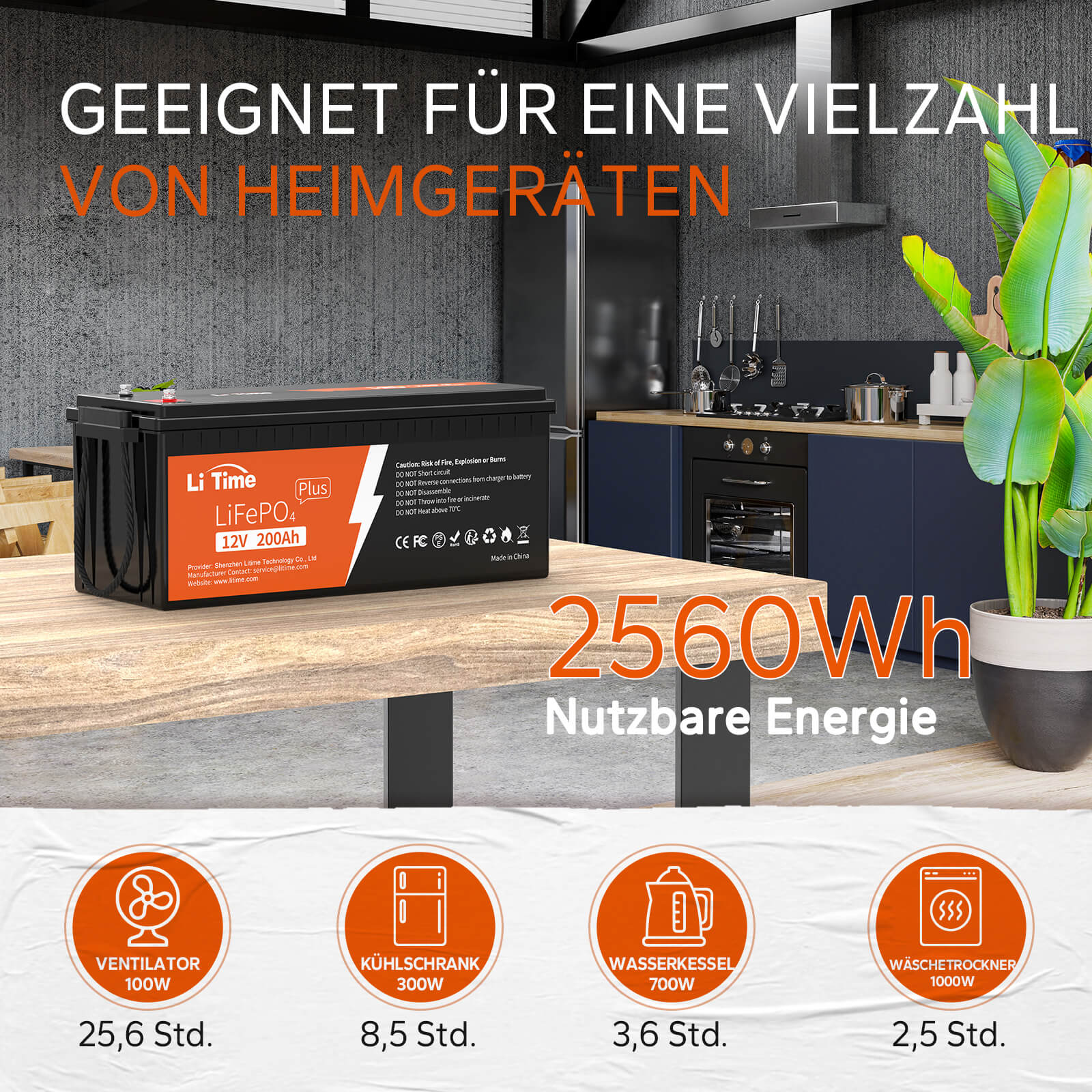 4 pack LiTime 12V 200Ah Plus Batterien - Image 4