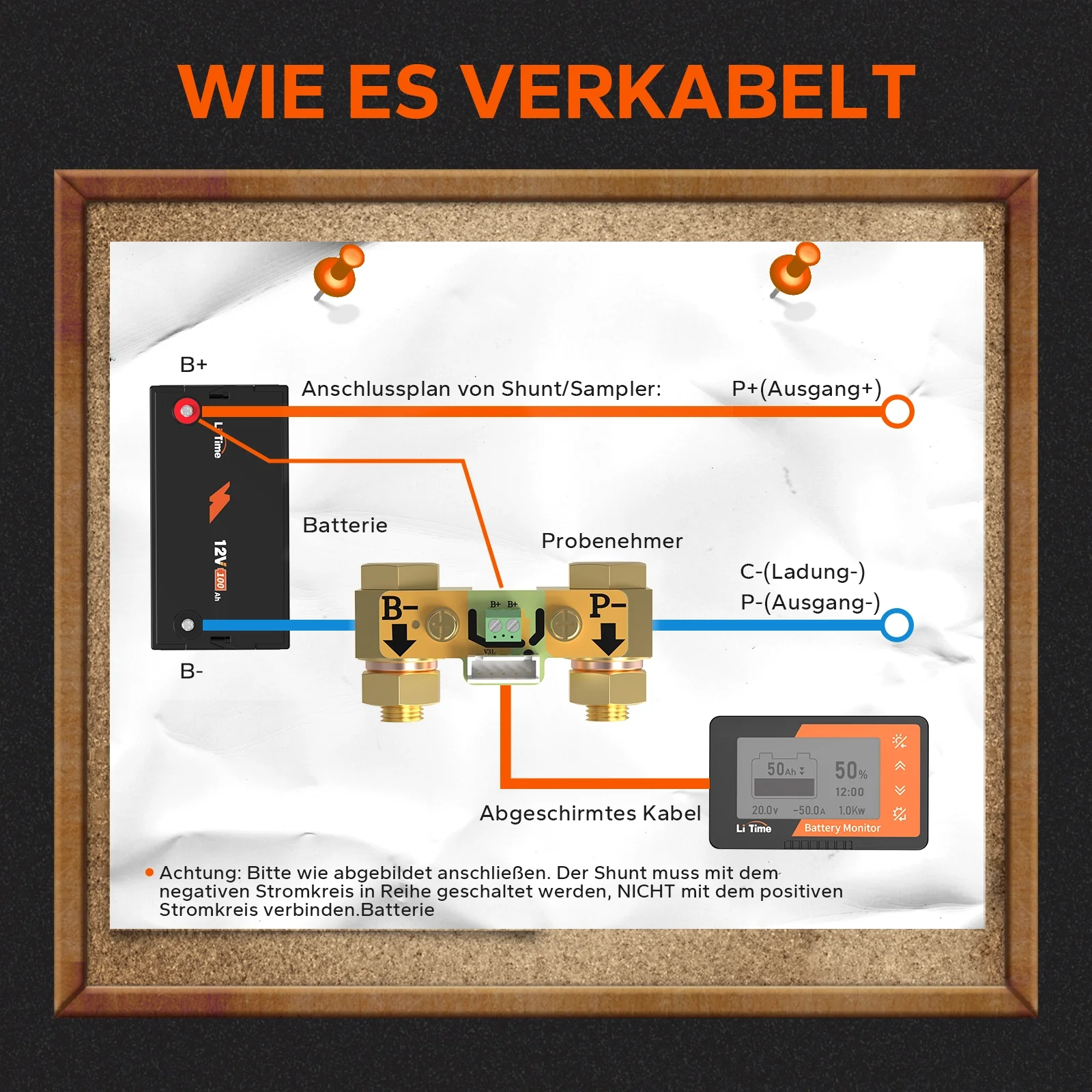 LiTime 500A Batteriewächter mit LCD-Display und Shunt - Image 3