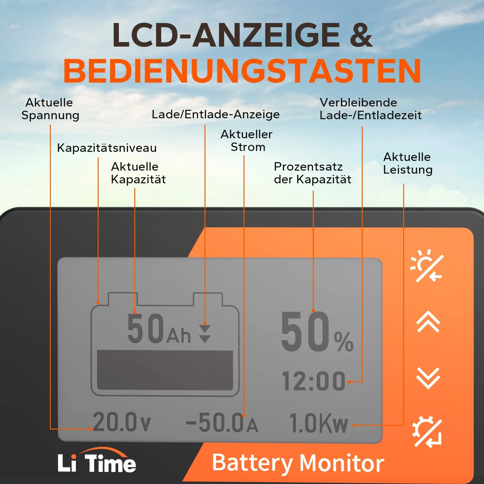 LiTime 500A Batteriewächter mit LCD-Display und Shunt - Image 5