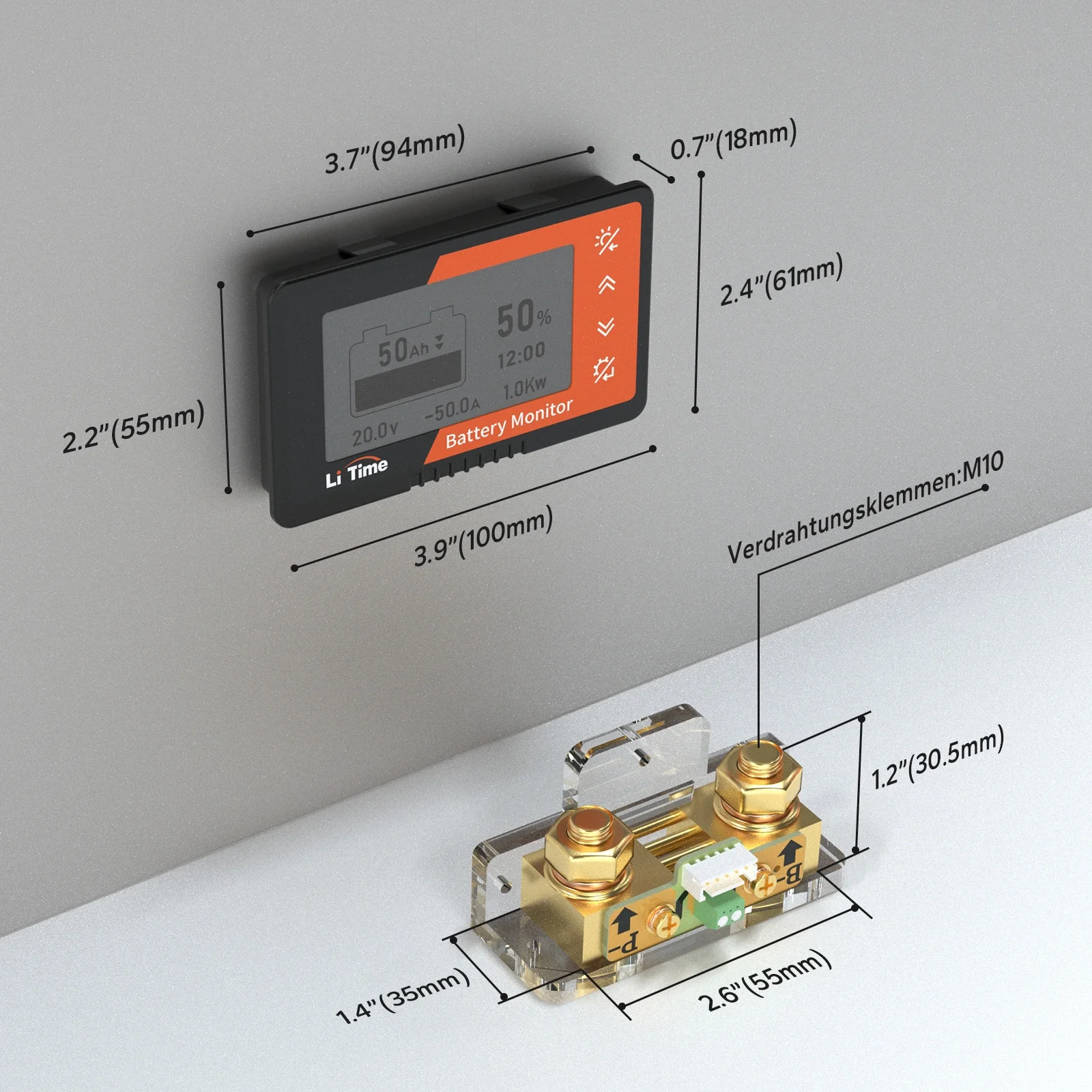 LiTime 500A Batteriewächter mit LCD-Display und Shunt - Image 6