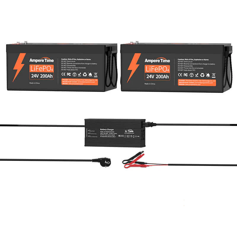 Ampere Time 24V 200Ah 5.12kWh Tiefzyklus LiFePO4 Batterie mit längerer Laufzeit, integriertem 200A BMS - Image 7