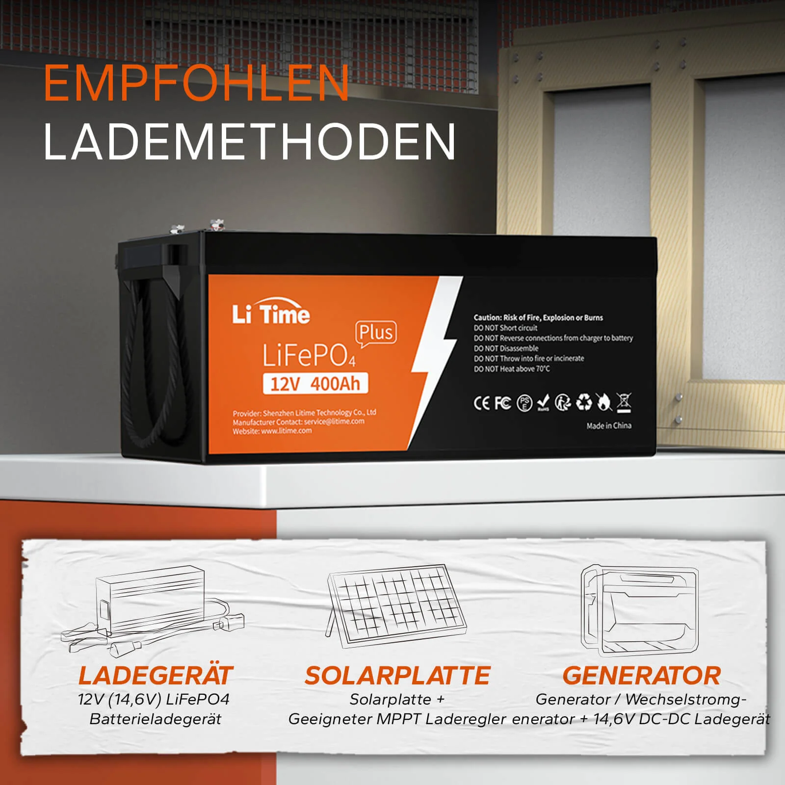 [Gebraucht-Like New] LiTime 12V 400Ah Lithium LiFePO4 Batterie - Image 6