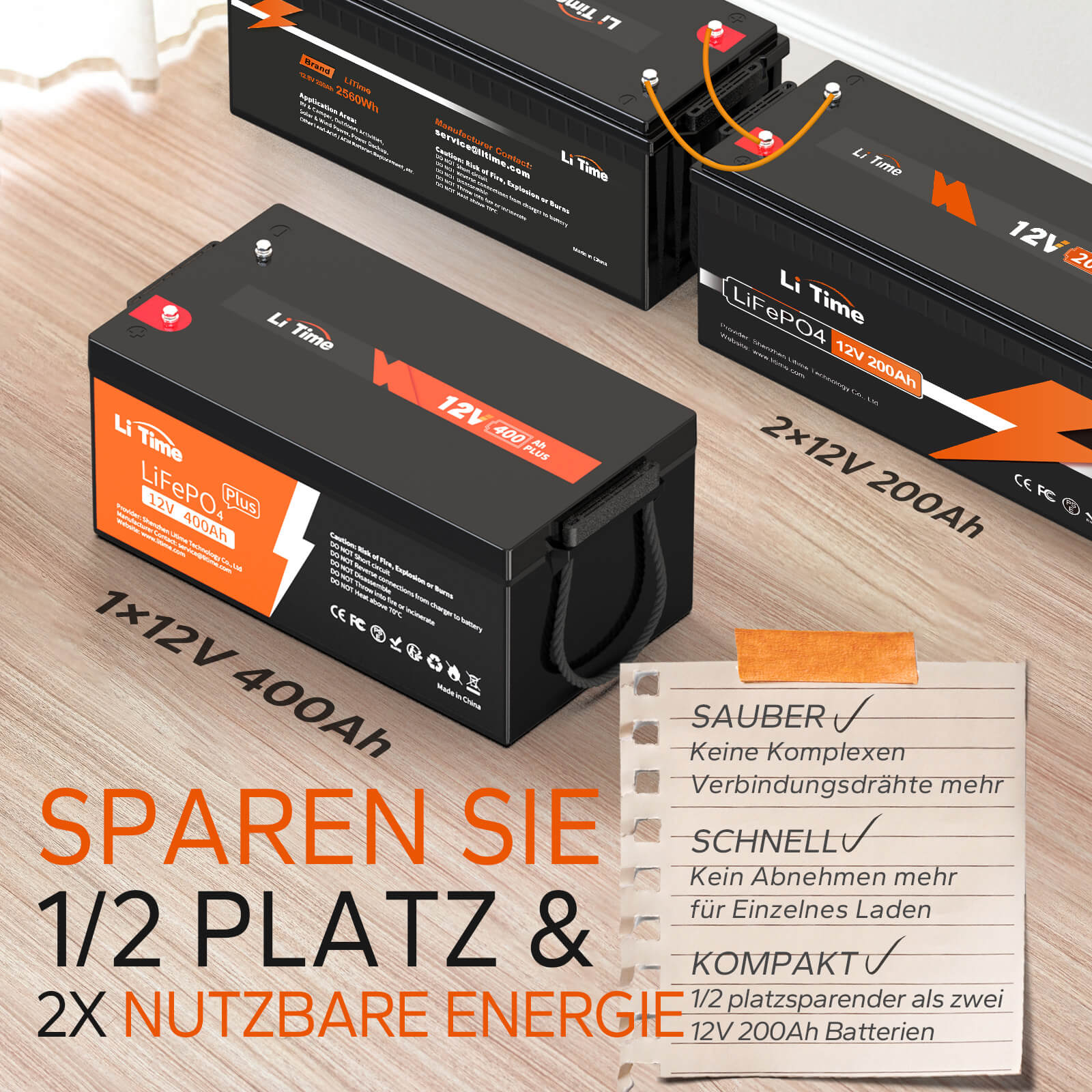 [Gebraucht-Like New] LiTime 12V 400Ah Lithium LiFePO4 Batterie - Image 8