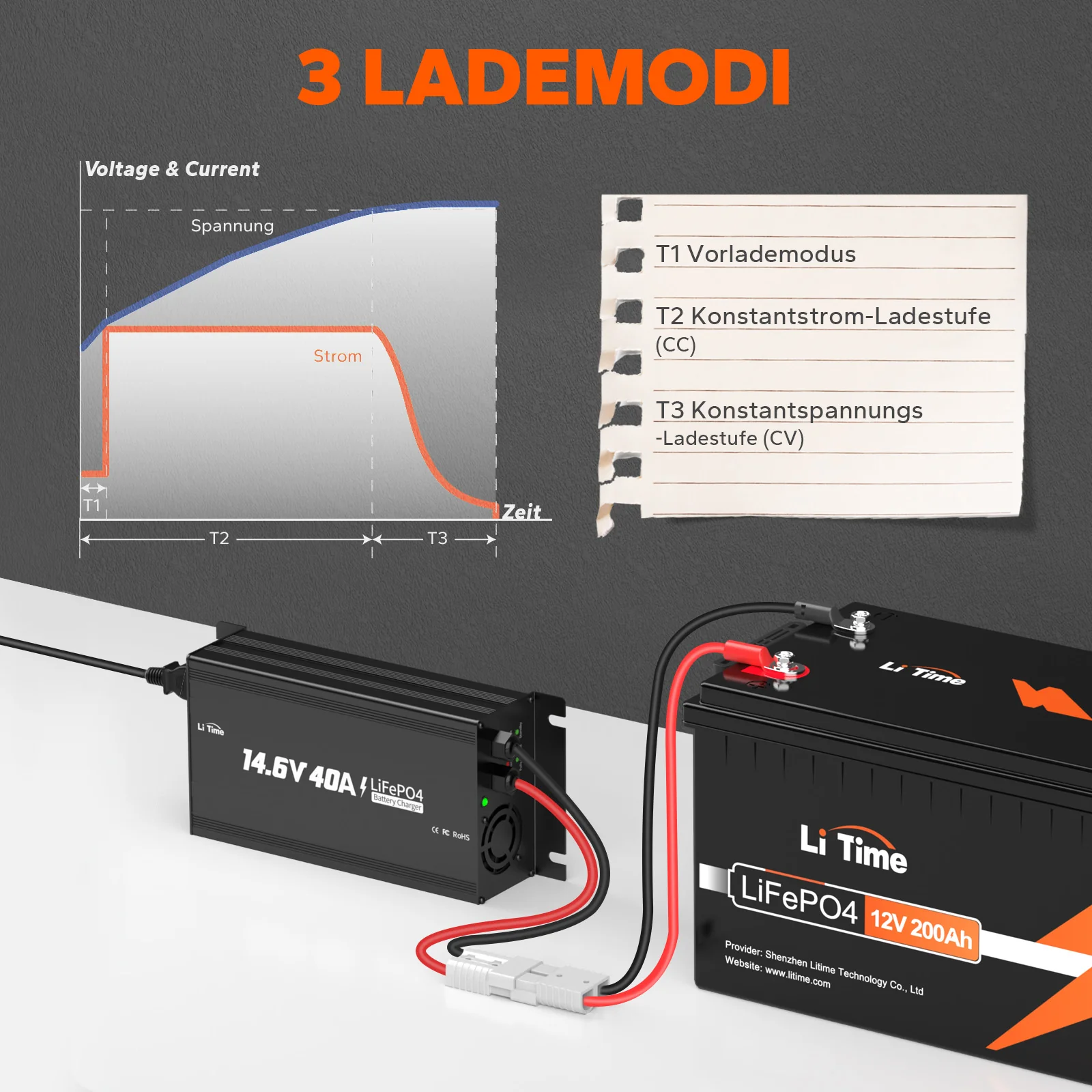 [Gebraucht-Like New] LiTime 14,6V 40A Montierbares Lithium-Batterieladegerät - Image 5