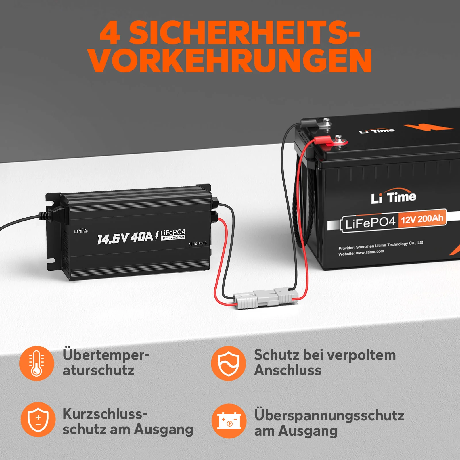 [Gebraucht-Like New] LiTime 14,6V 40A Montierbares Lithium-Batterieladegerät - Image 6