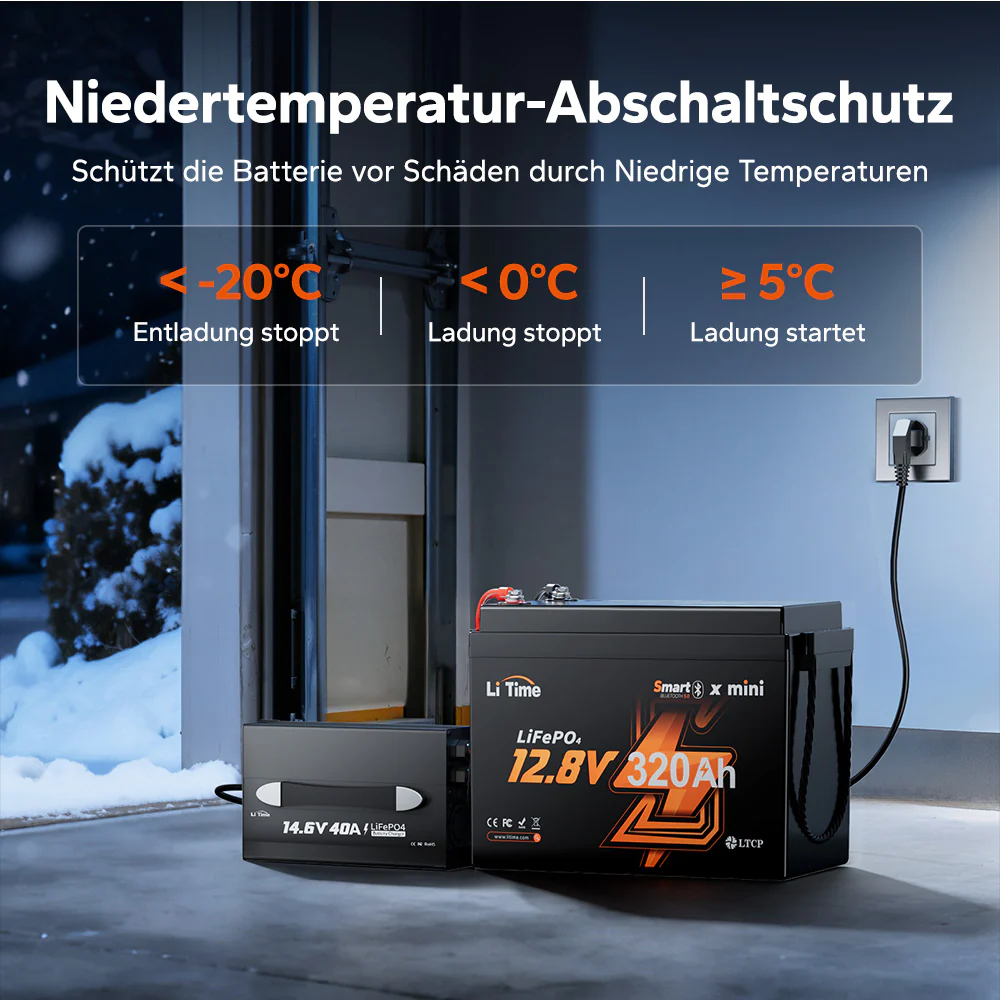 12V 320Ah LiFePO4 Batterie W190 für Wohnmobil-Untersitz mit Bluetooth - Image 9