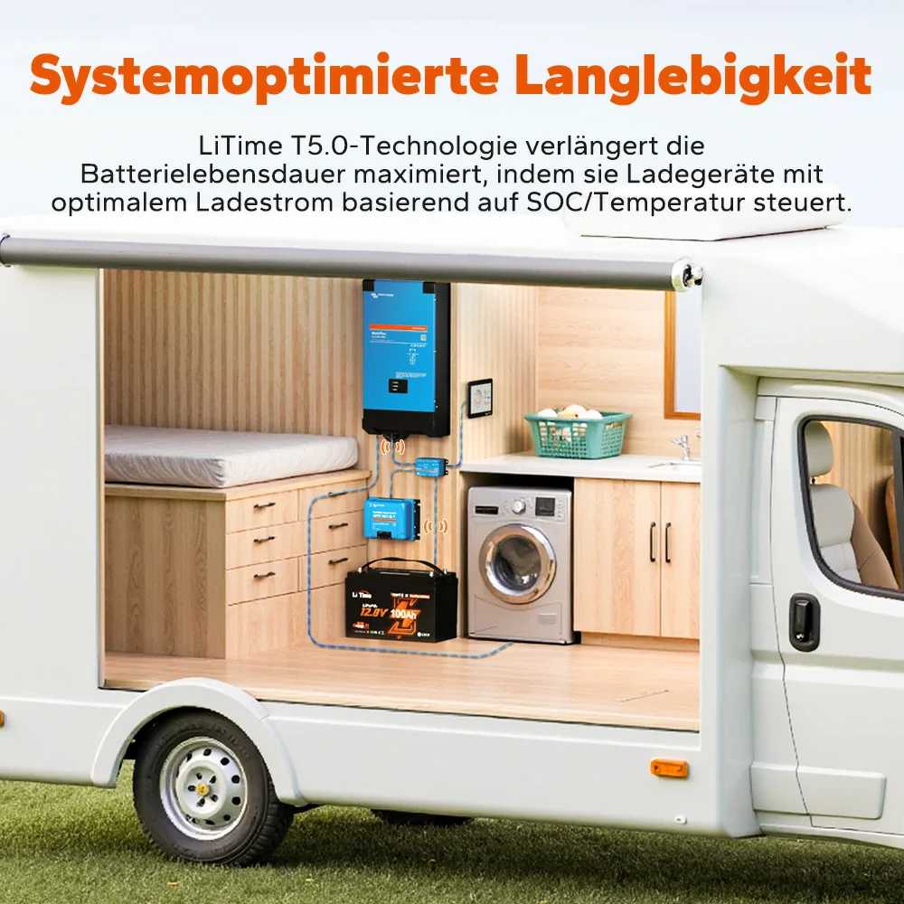 LiTime 12V 100Ah Smart ComFlex Batterie mit Bluetooth & Victron-Kommunikation - Image 10
