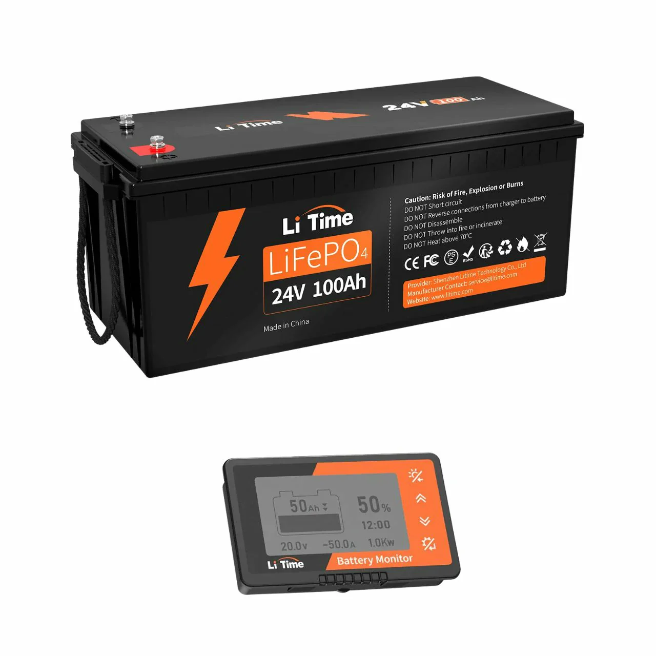 LiTime LiFePO4 24V 100Ah Deep Cycle Lithium-Ionen Batterie - Image 12