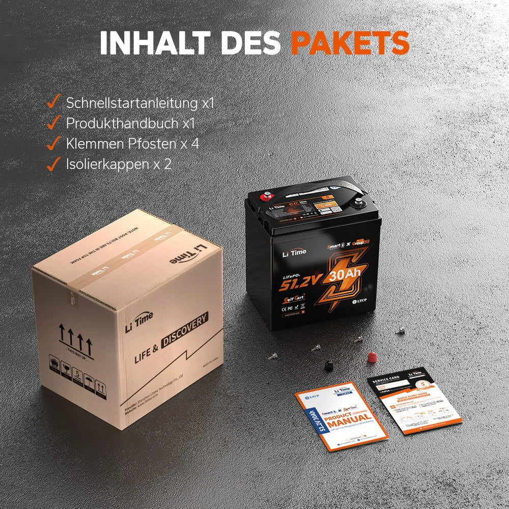 LiTime 48V 30Ah GC2 Bluetooth Lithium Batterie – Golf Cart LiFePO4 mit 100A BMS - Image 11