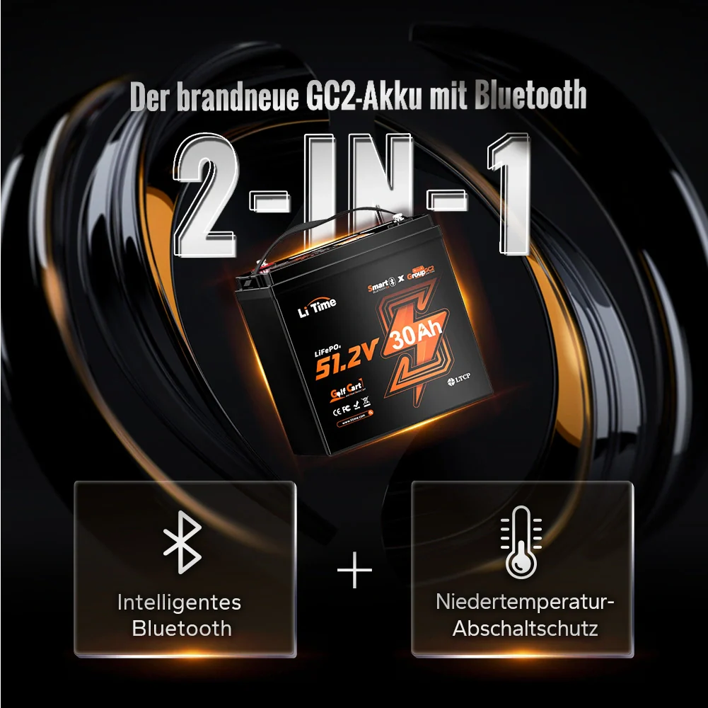 LiTime 48V 30Ah GC2 Bluetooth Lithium Batterie – Golf Cart LiFePO4 mit 100A BMS - Image 6