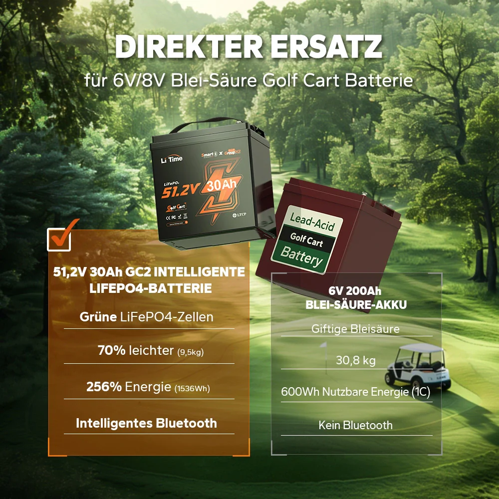 LiTime 48V 30Ah GC2 Bluetooth Lithium Batterie – Golf Cart LiFePO4 mit 100A BMS - Image 7