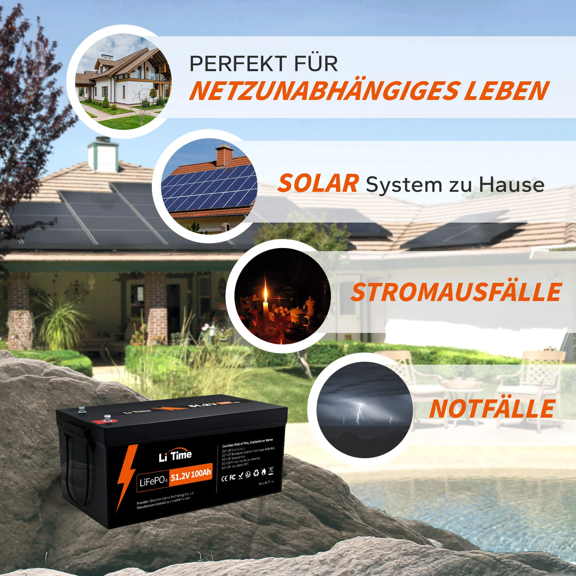 LiTime 51,2V 100Ah Deep Cycle LiFePO4 Lithium Batterie - Image 7